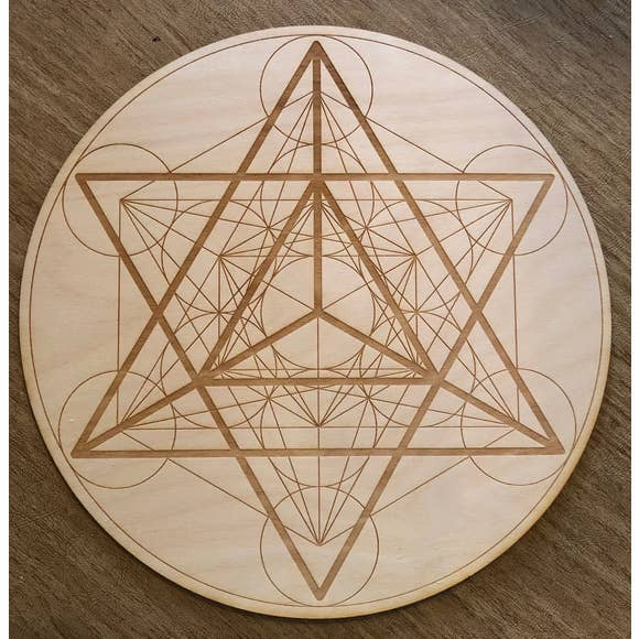Merkaba Metatron's Cube Crystal Grid Board