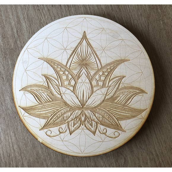 Flower of Life Lotus 2 Crystal Grid Board