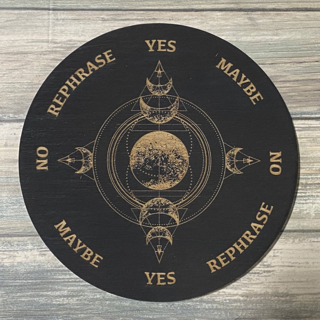 Triple Moon Pendulum Board, 6” Diameter