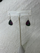 Ruby Zoisite Teardrop Earrings in Sterling Silver