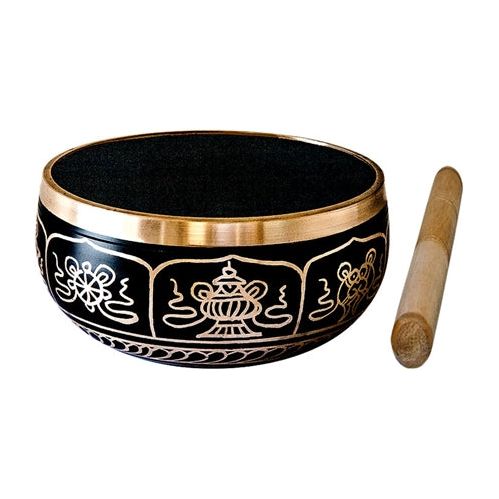 Tibetan Singing Bowl-8 Lucky Symbols Singing Bowl (5 Inch)