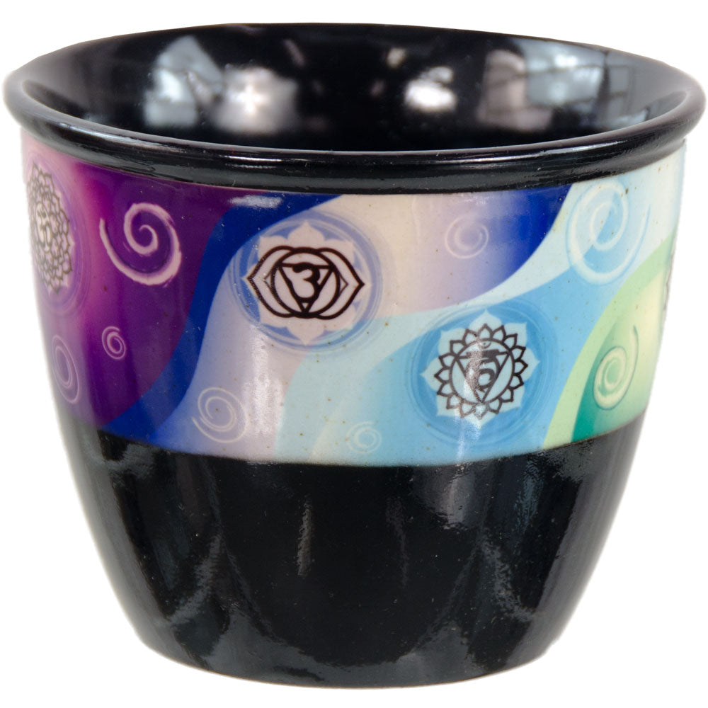 Ceramic Smudge Pot, 7 Charkas