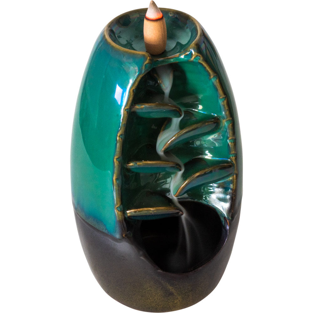 Cascading Leaves Ceramic Backflow Burner