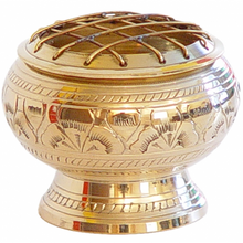Brass Burner Flower Engraved