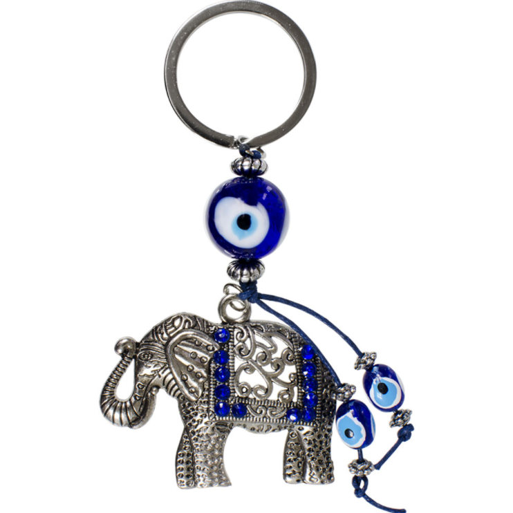 Evil Eye Talisman Key Ring Elephant