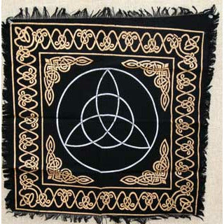 Gold Silver Triquetra  altar cloth 24