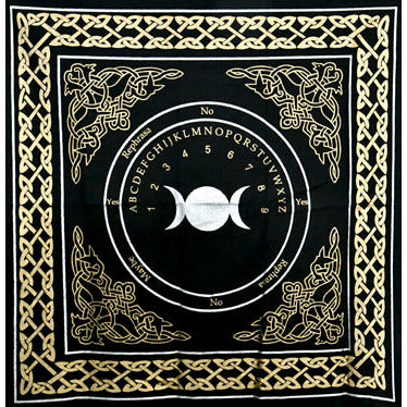 Triple Moon Pendulum/ Ouija Altar cloth 24x24