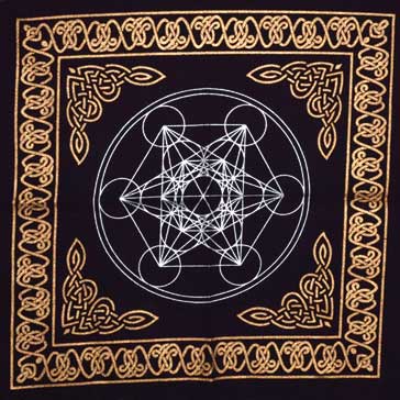 Metatron Cube Altar cloth 18x18