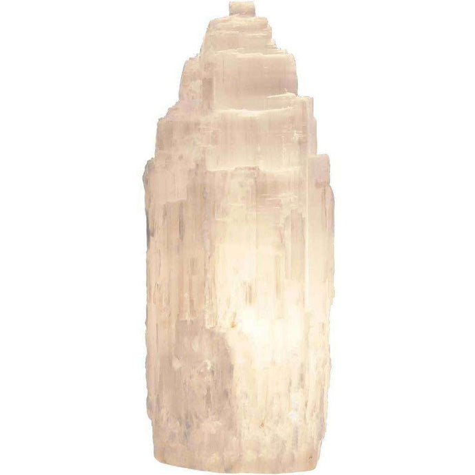 Selenite Carved Lamp, 8